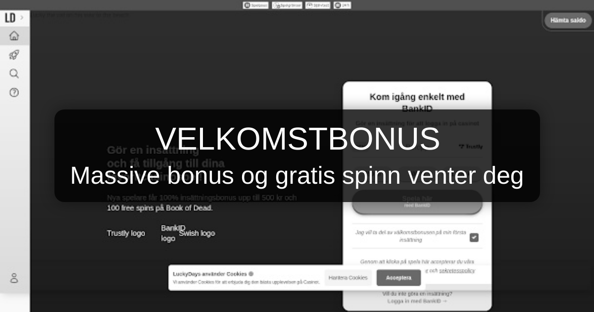 LuckyDays Casino for norske spillere
